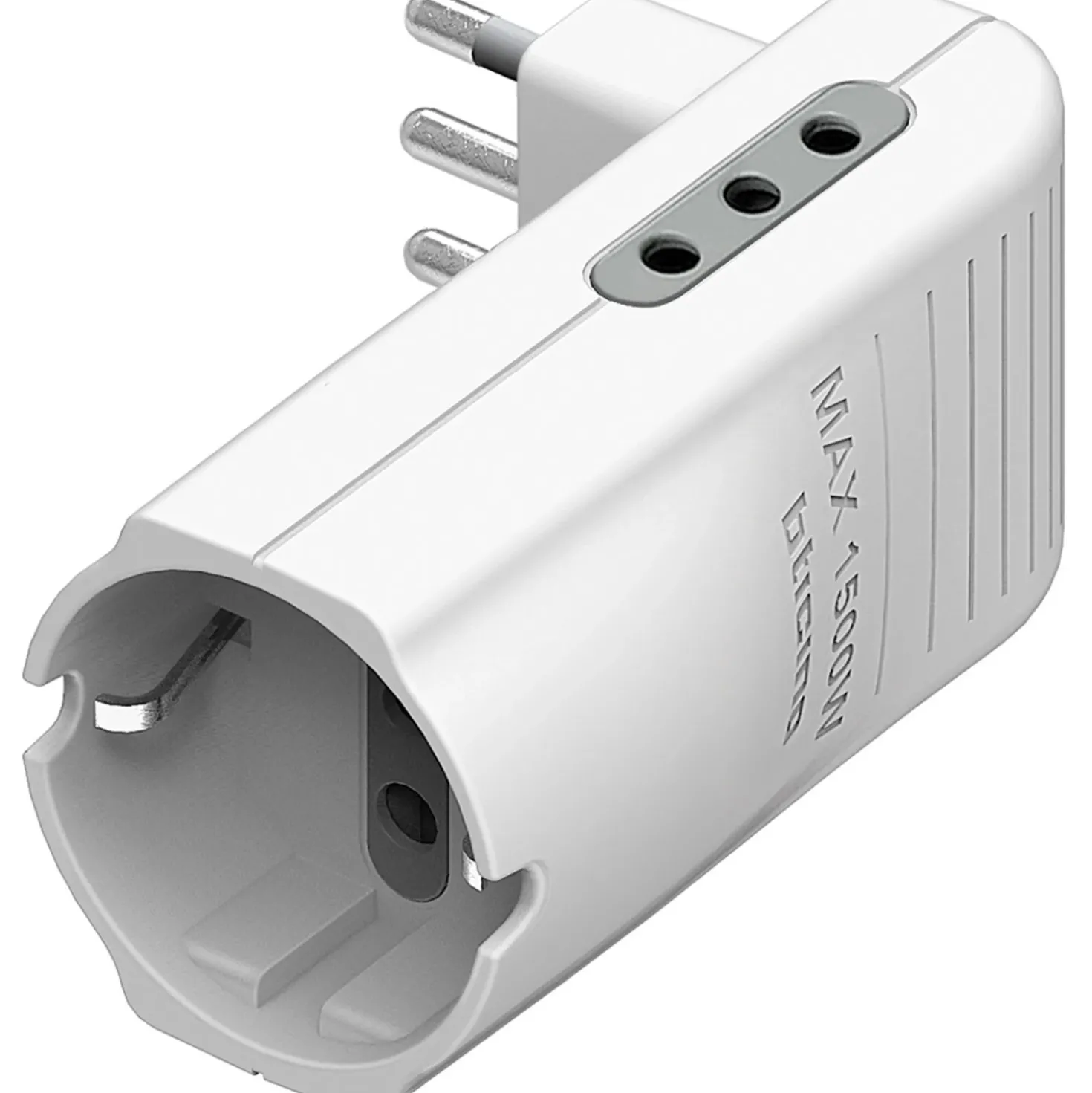 BTicino Corner adattatore salvaspazio 2 prese 10 A bianco