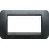 BTicino Livinglight placca 4 moduli acciaio scuro Smart Home
