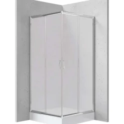 Cabina doccia Juraguá con piatto quadrato Caimito Idrostile 900x1850 mm cromo