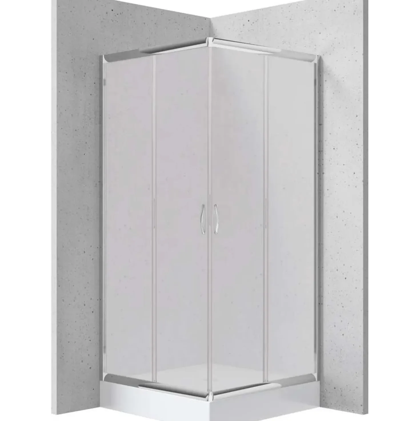 Cabina doccia Juraguá con piatto quadrato Caimito Idrostile 900x1850 mm cromo