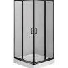 Cabina doccia Juraguá con piatto quadrato Caimito Idrostile 900x1850 mm nero
