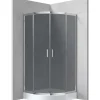 Cabina doccia Juraguá con piatto semicirc Caimito vetro op 900x1850 mm cromo