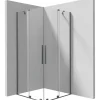 Cabina doccia quadrata Cabaiguán Idrostile 900x1950 mm titanio