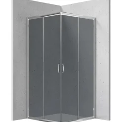 Cabina doccia quadrata Caimito Idrostile Kerria 800x1850 mm cromo