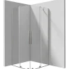 Cabina doccia quadrata Cabaiguán Idrostile 900x1950 mm acciaio spazzolato