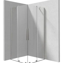 Cabina doccia quadrata Cabaiguán Idrostile vetro 6 mm 800x1950 mm acciaio