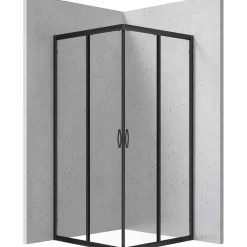 Cabina doccia quadrata Caimito Idrostile 800x1850 mm nero