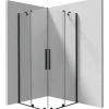 Cabina doccia quadrata Cabaiguán Idrostile 900x1950 mm nero