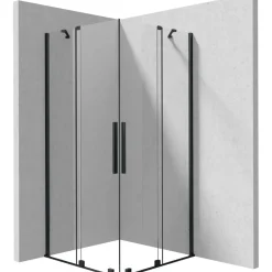 Cabina doccia quadrata Cabaiguán Idrostile 900x1950 mm nero