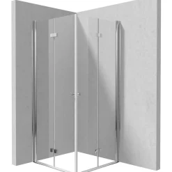 Cabina doccia quadrata Coliseo Idrostile vetro trasparente 900x2000 mm cromo