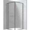 Cabina doccia quadrata Placetas Idrostile vetro trasparente 900x2000 mm titanio