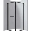 Cabina doccia quadrata Placetas Idrostile Punk vetro trasp 900x2000 mm nero