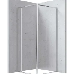 Cabina doccia quadrata Placetas Idrostile Punk vetro trasp 800x2000 mm cromo