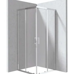 Cabina doccia quadrata Zulueta Idrostile vetro 6 mm 900x1950 mm cromo