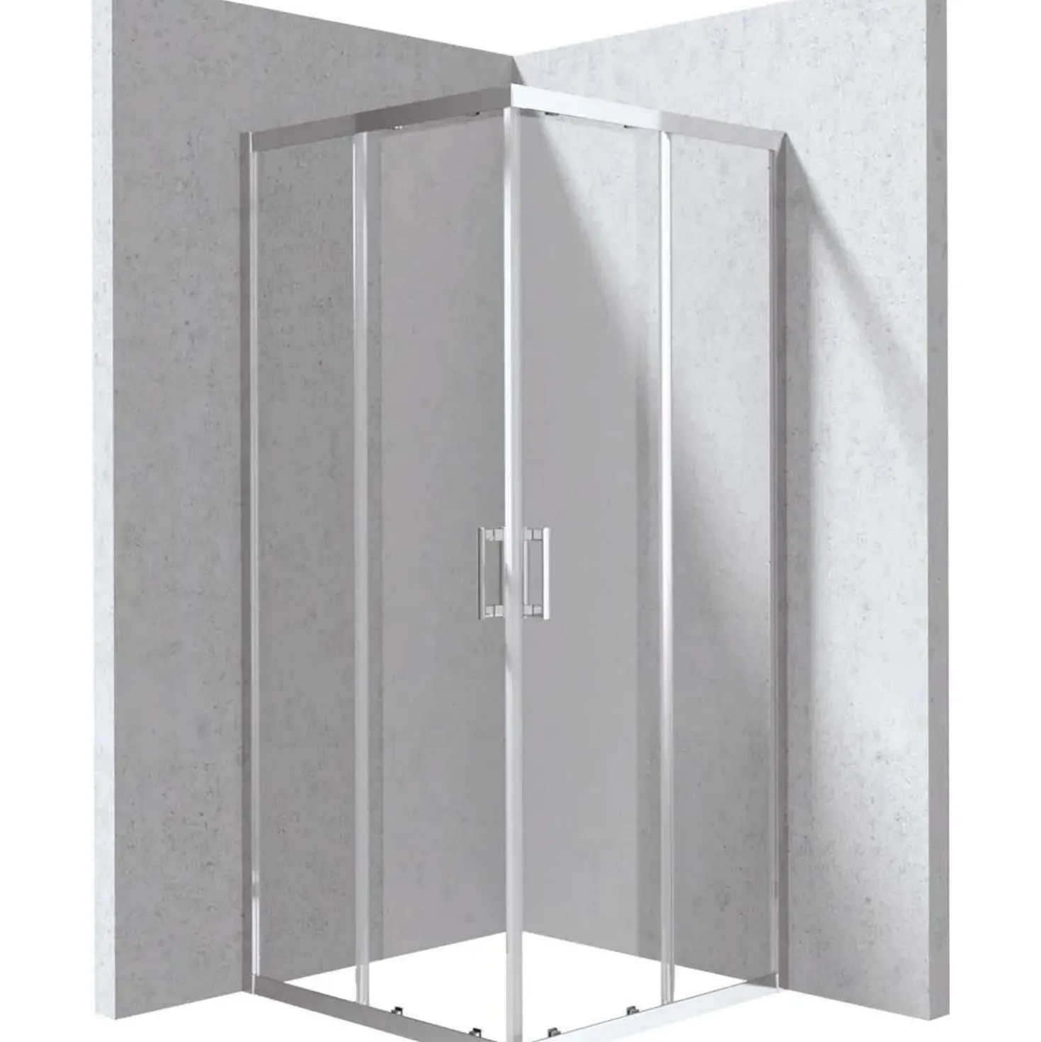 Cabina doccia quadrata Zulueta Idrostile vetro 6 mm 900x1950 mm cromo