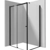 Cabina doccia rettangolare Coliseo Idrostile vetro 6 mm 1000x2000 mm nero