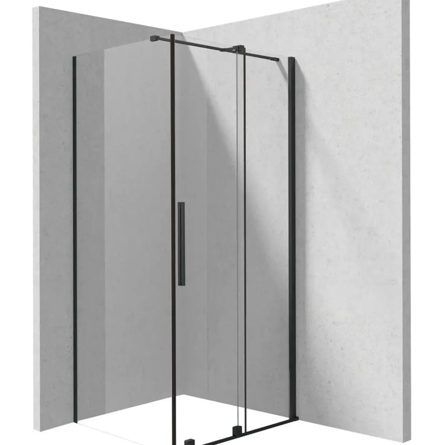 Cabina doccia rettangolare Cabaiguán Idrostile 1000x1950 mm nero
