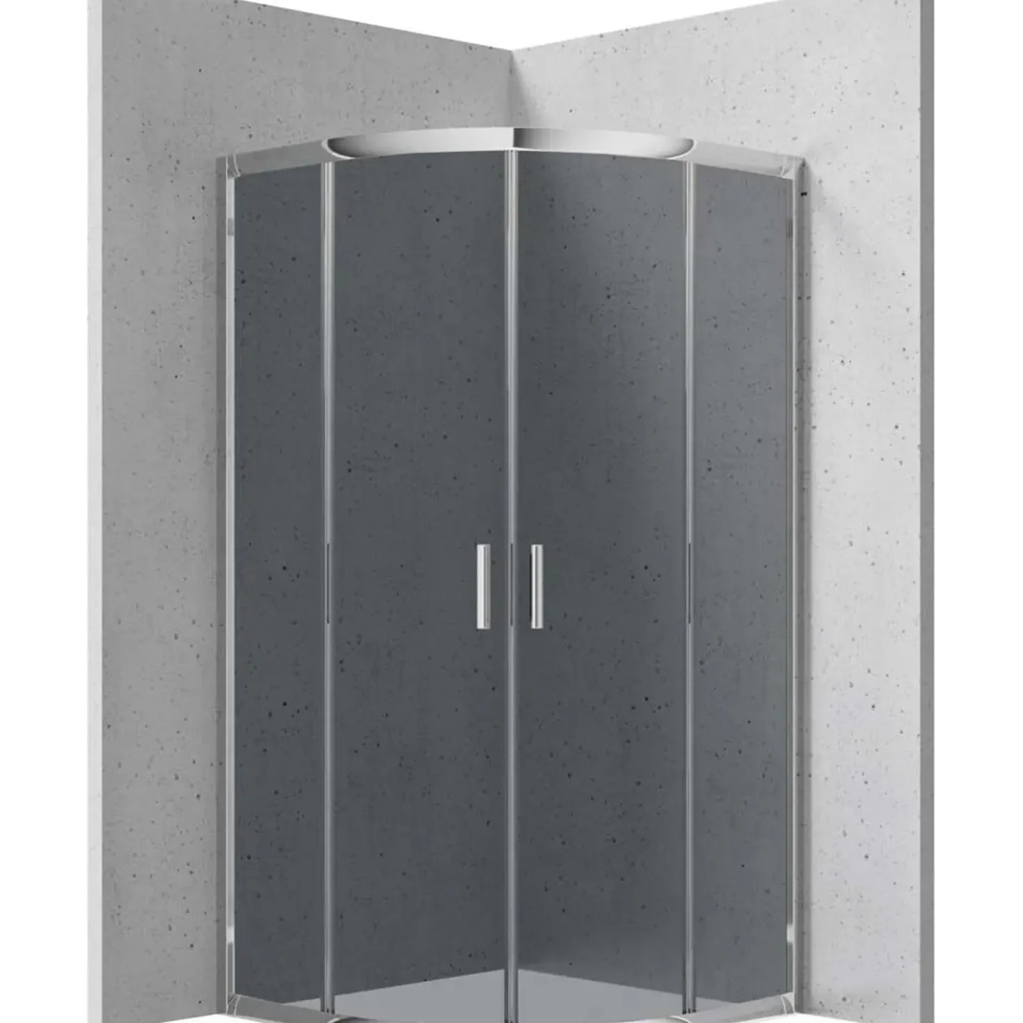 Cabina doccia semicircolare Caimito Idrostile Kerria 800x1850 mm cromo