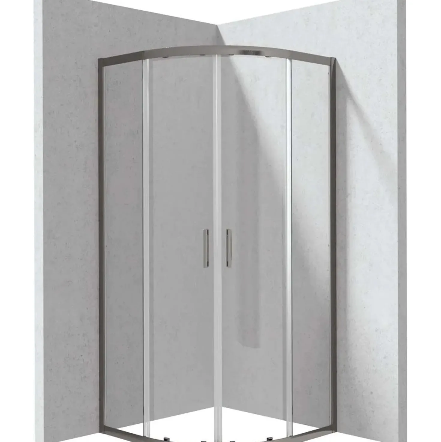 Cabina doccia semicircolare Zulueta Idrostile 900x1950 mm titanio