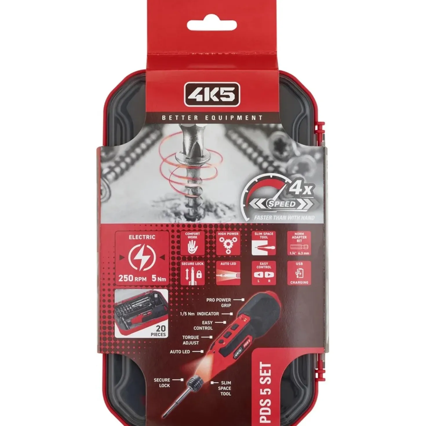 Cacciavite elettrico PDS 5 set con bit
