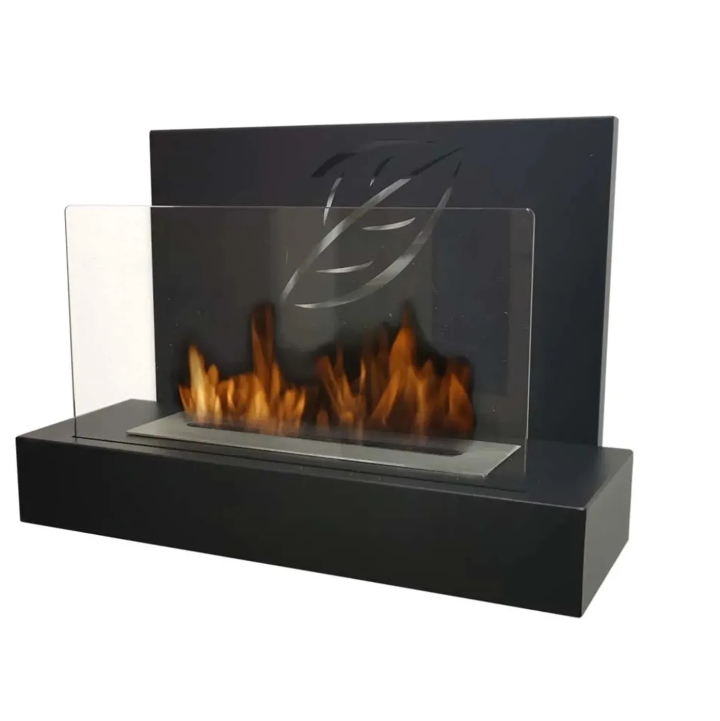 Camino bioetanolo da parete e da appoggio Maya 1,3 l - 2,5 kw/h nero