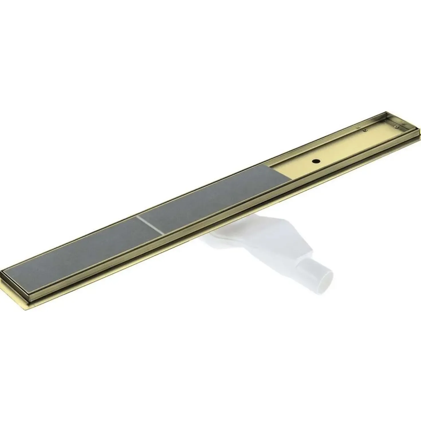 Canaletta scarico doccia lineare Idrostile reversibile 90 cm oro spazz