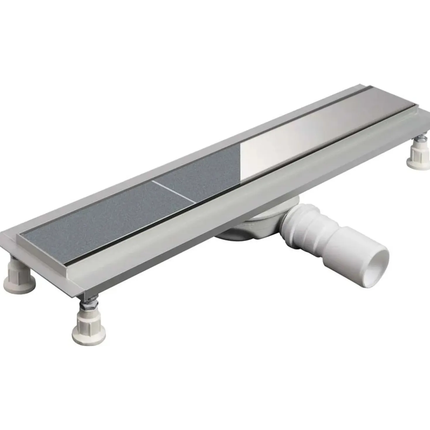 Canaletta scarico universale Idrostile alluminio 50 cm cromo
