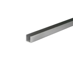 Canalina U 1 m 6x6 mm alluminio naturale