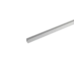 Canalina U 2 m 12x10 mm alluminio argento