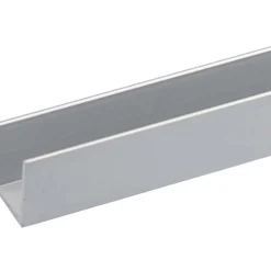 Canalina U 2 m 12x10 mm alluminio argento