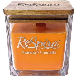 Candela design cubo al profumo di arancia e cannella 380 g