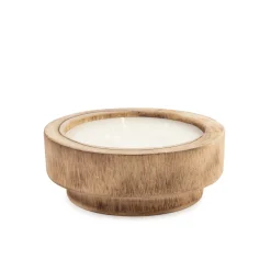 Candela Sonian tonda vaso contenitore in legno Ø15,6 cm