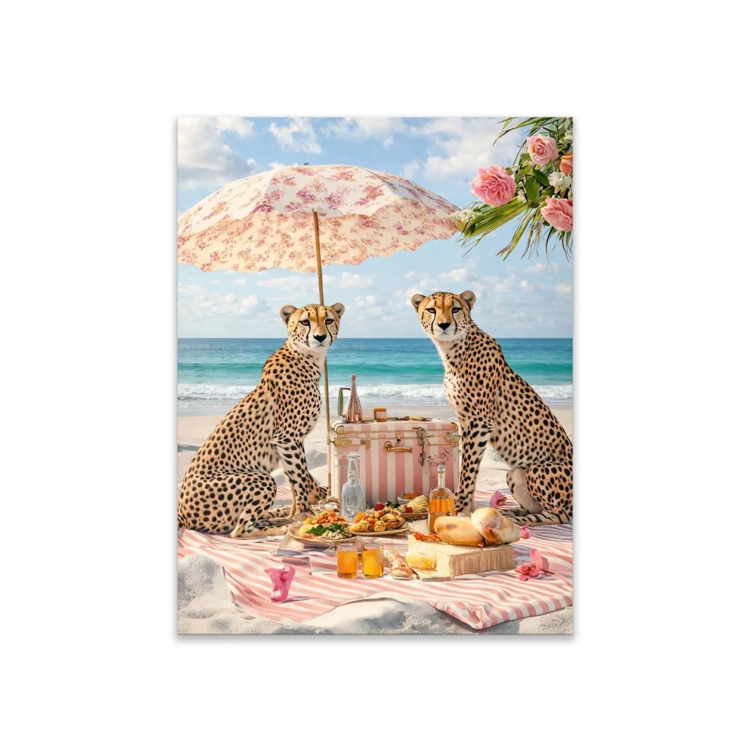 Canvas 60x80 cm picnic cheetah