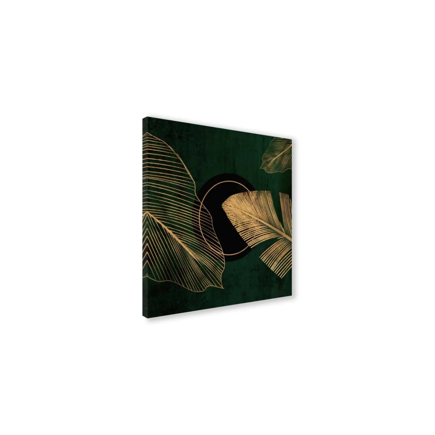 Canvas 30x30 cm set green & gold b