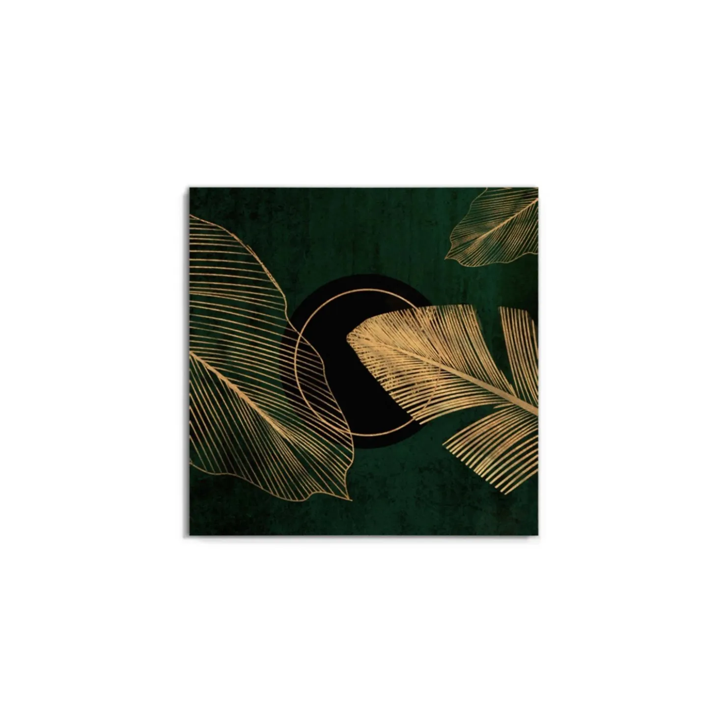 Canvas 30x30 cm set green & gold b