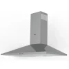 Cappa a piramide in acciaio Eolo 90 cm grigio