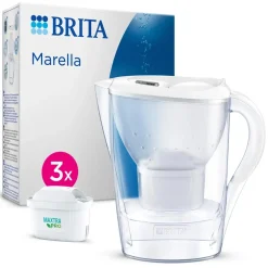 Caraffa filtrante per acqua Brita Marella White 2,4 l 3 filtri inclusi