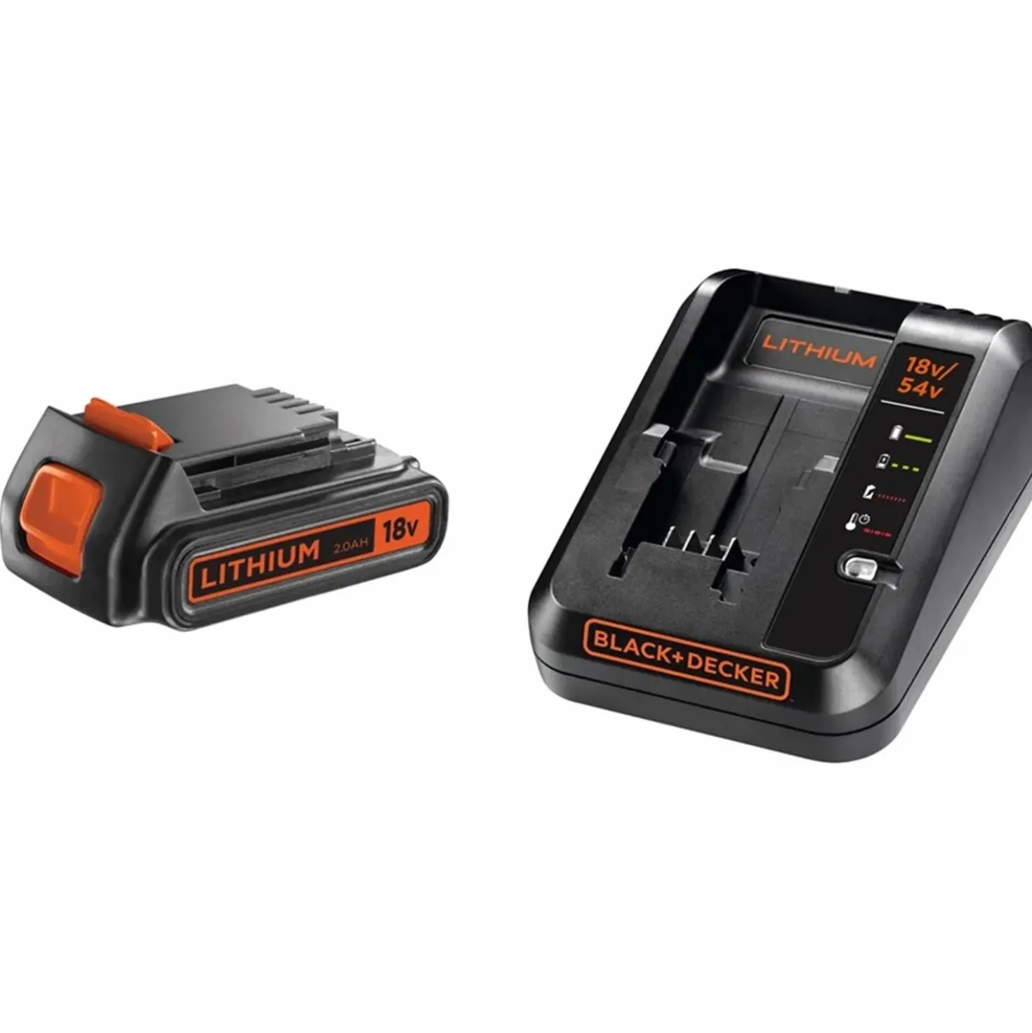 Caricabatteria e Batteria Black&Decker Starter Kit BDC2A20 18 V 2 Ah
