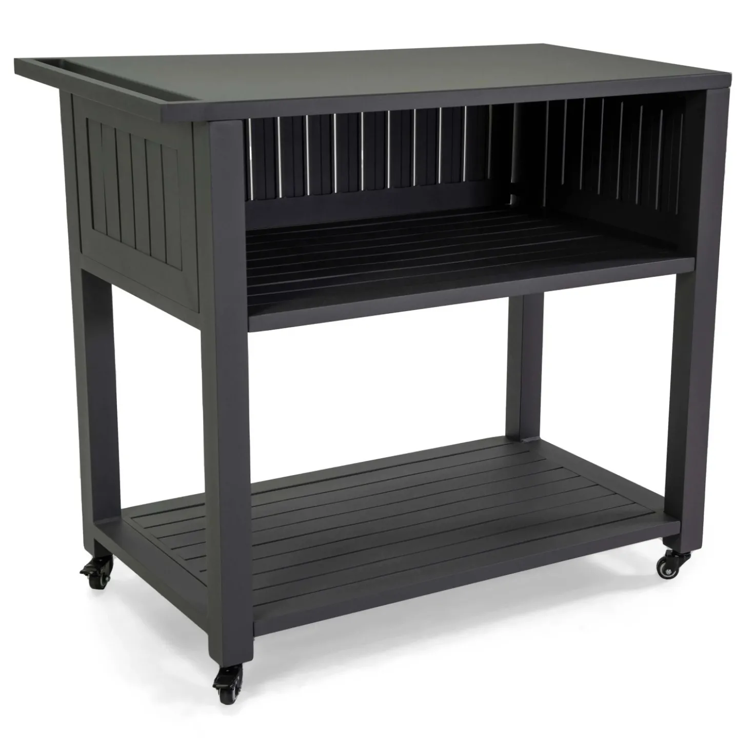 Carrello da esterno in alluminio antracite 102x54,5 cm H 90 cm