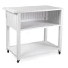 Carrello da esterno in alluminio bianco 102x54,5 cm H 90 cm