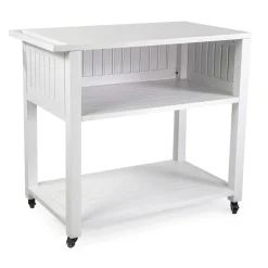 Carrello da esterno in alluminio bianco 102x54,5 cm H 90 cm
