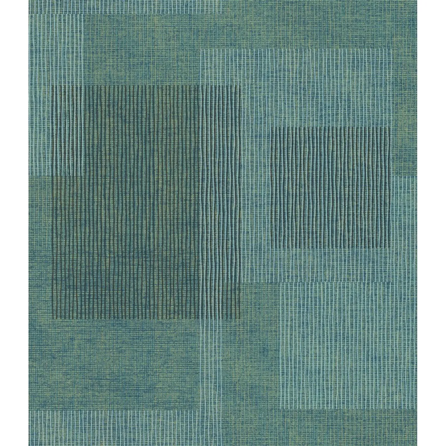 Carta da parati decorativa geometrico blu petrolio