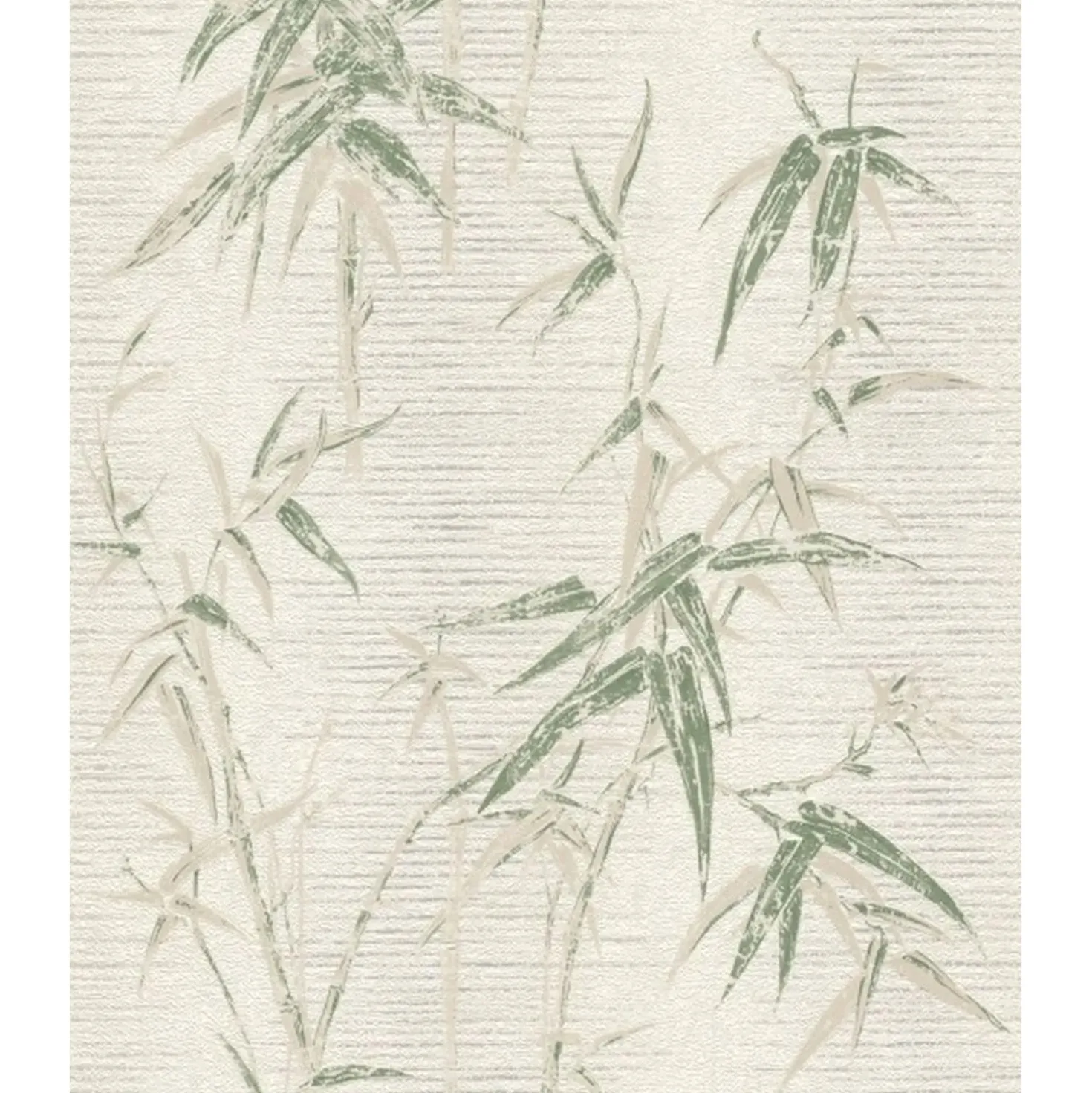 Carta da parati TNT Rasch bambù crema e verde 10,05x0,53 m