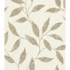 Carta da parati TNT Rasch foglie beige e oro 10,05x0,53 m