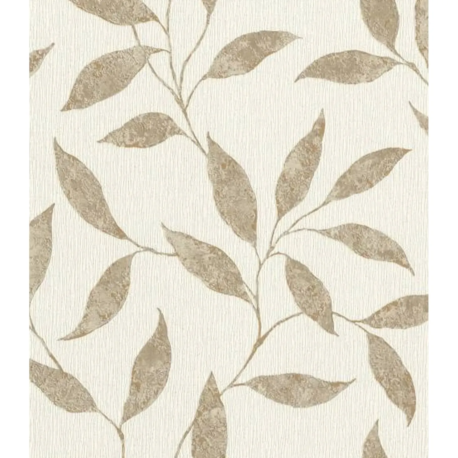 Carta da parati TNT Rasch foglie beige e oro 10,05x0,53 m