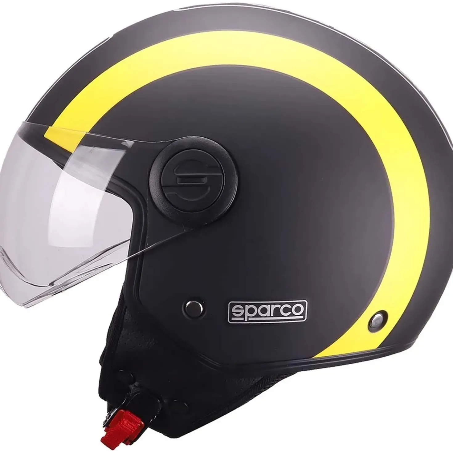 Casco moto Demi Jet Sparco SP601 nero/giallo L