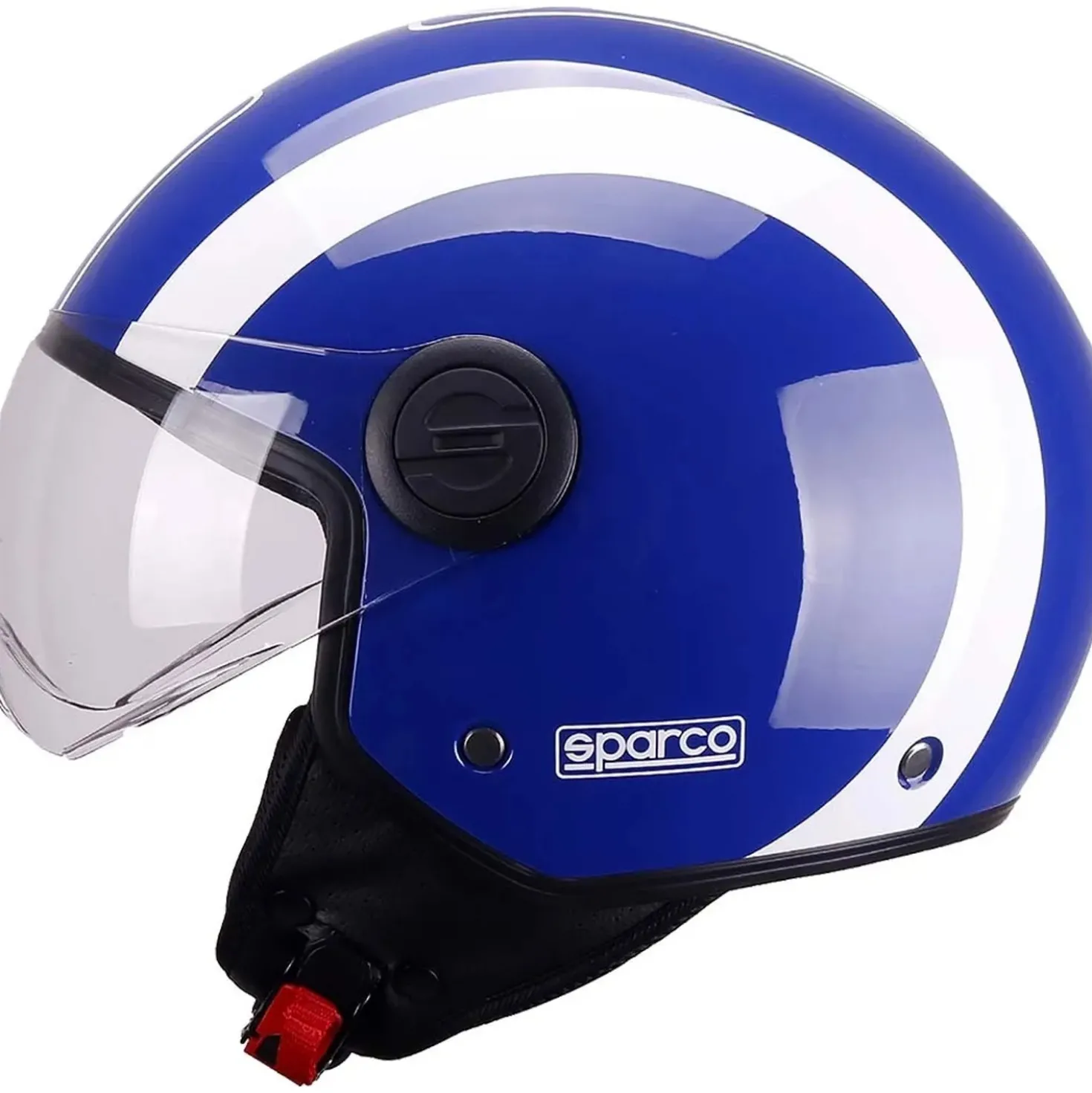Casco moto Demi Jet Sparco SP601 blu/bianco XL