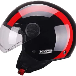 Casco moto Demi Jet Sparco SP601 nero/rosso M
