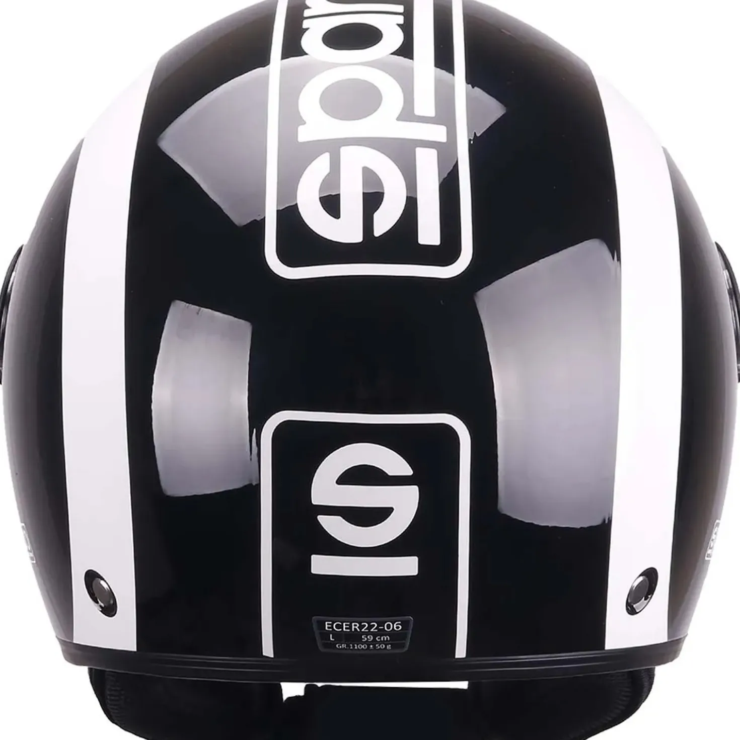 Casco moto Demi Jet Sparco SP601 nero/bianco XL