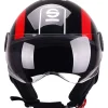 Casco moto Demi Jet Sparco SP601 nero/rosso L